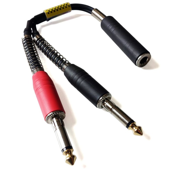Adaptador Jack P10 (J10 fêmea) Estéreo / Mono + 2 P10 (macho) (0)