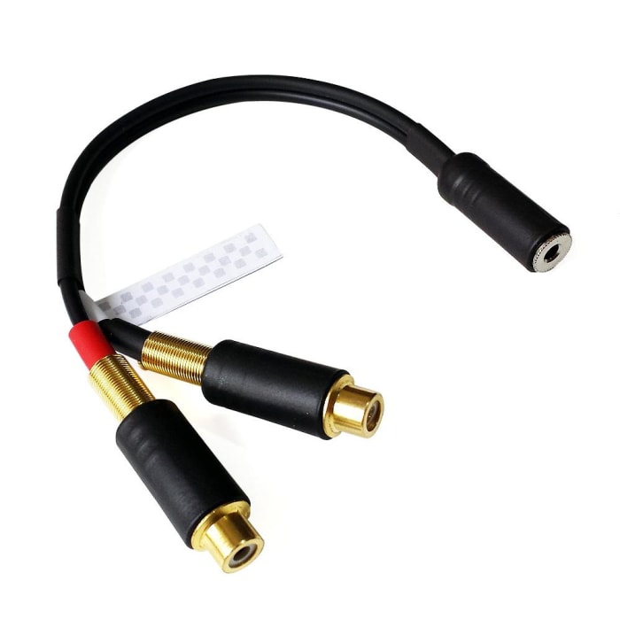 Adaptador Jack P2 (J2 fêmea) + 2 Jack Rca (Fêmea) Estéreo (0)